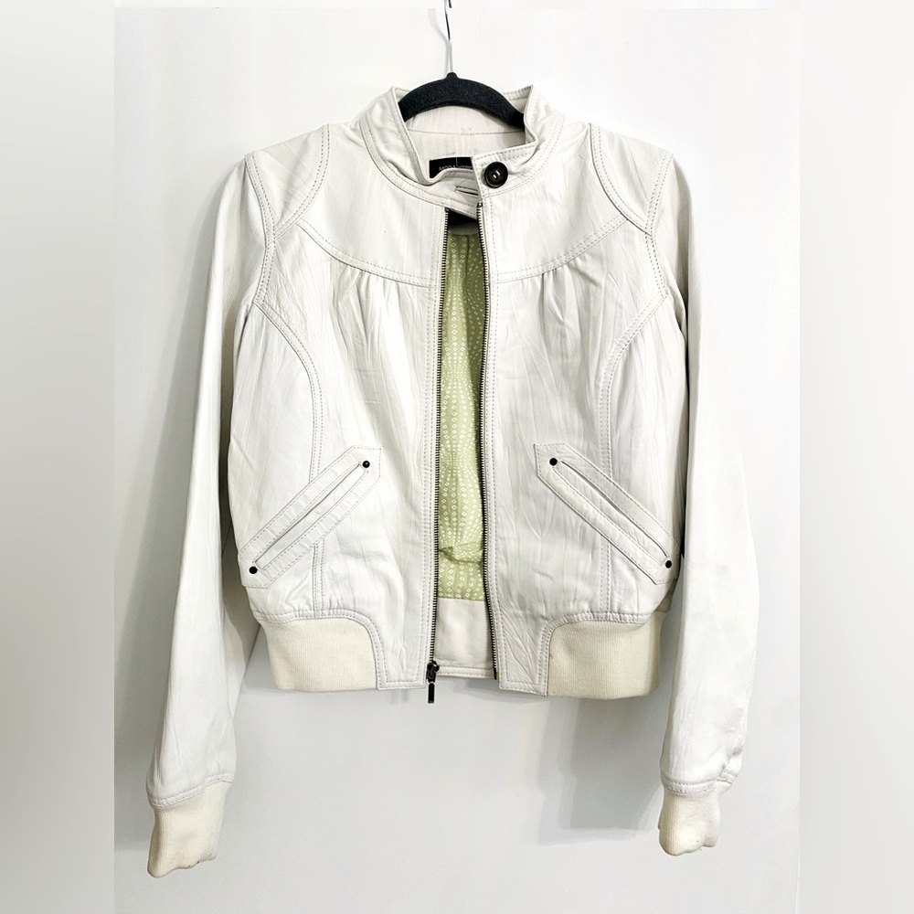 White leather jacket